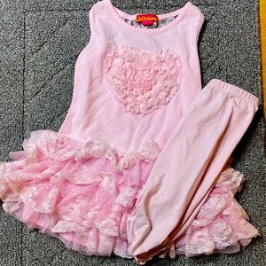 Kate Mack size 4 heart set w/matching capris